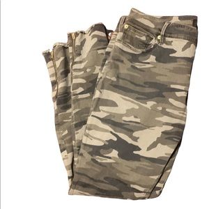 Express Ankle Mid Rise Camo Skinny Jeans